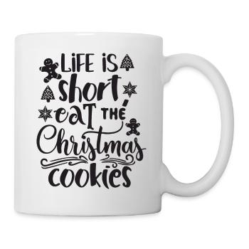 La vie est courte ! Mangez plus de biscuits - Mug blanc - blanc - Droite
