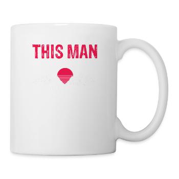 Cool Vintage This Man Loves To Hike T-Shirt - Mug - white - Right
