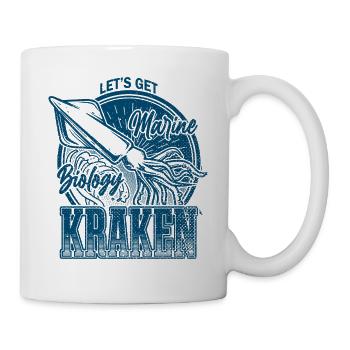Lass uns Kraken Funny Squid Marine Biologist Sea bekommen - Tasse - Weiß - Rechts