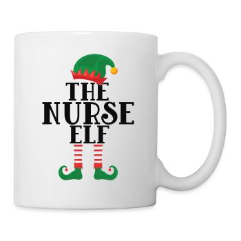 Ich bin die Krankenschwester-Elfe Weihnachtszeit - Tasse - Weiß - Rechts