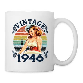 Retro Pin-up Girl Vintage 1946, 76 Years Old - Mug - white - Right