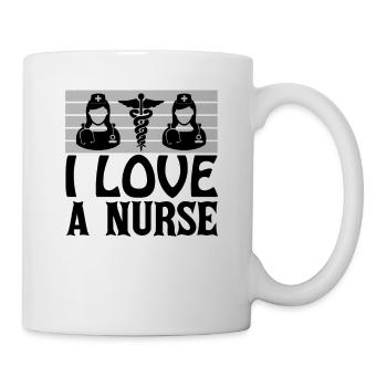 I love a nurse - Mug - white - Right
