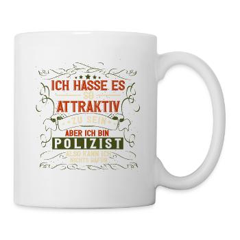 Polizist Polizei - Tasse - Weiß - Rechts