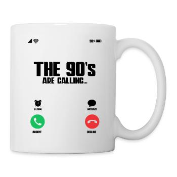 Les années 90 appellent le 90er Jahre - Mug blanc - blanc - Droite