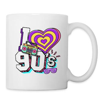 Années 90 J’aime années 90 - Mug blanc - blanc - Droite
