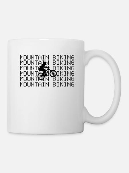 mountain biking - Tasse - Weiß
