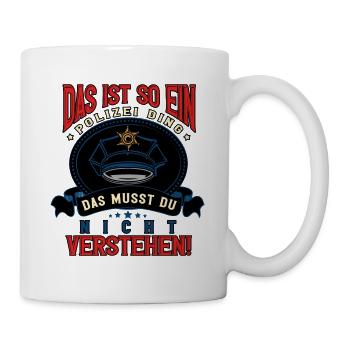 Polizist Polizei - Tasse - Weiß - Rechts