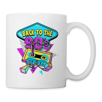 Retour des années 90 aux années 90 - Mug blanc - blanc - Droite