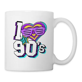 Années 90 J’aime années 90 - Mug blanc - blanc - Droite