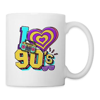 Années 90 J’aime années 90 - Mug blanc - blanc - Droite