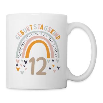 12 Jahre alt Rainbow Regenbogen 12. Geburtstag - Tasse - Weiß - Rechts