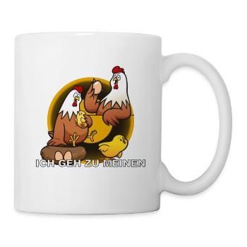 Du NERVST! Ich geh zu meinen Hühnern - Tasse - Weiß - Rechts