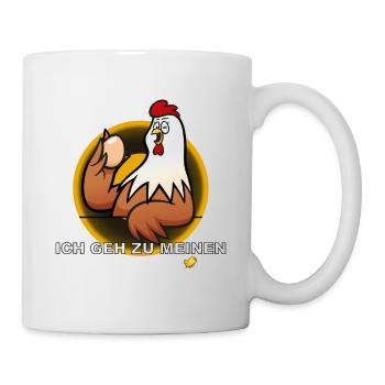 Du NERVST! Ich geh zu meinen Hühnern - Tasse - Weiß - Rechts