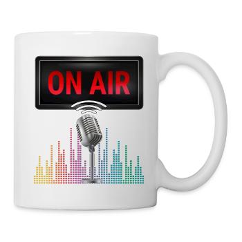On Air - YT oder Podcast - Tasse - Weiß - Rechts