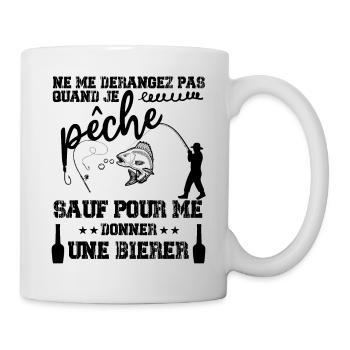 NE ME DÉRANGEZ PAS QUAND JE PÊCHE - Mug blanc - blanc - Droite