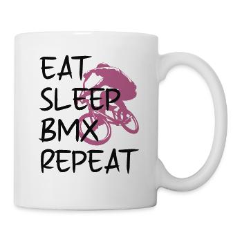 EAT SLEEP BMX REPEAT - Mug blanc - blanc - Droite