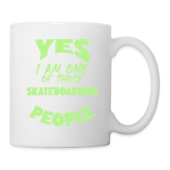 skateboarding spruch - Tasse - Weiß - Rechts