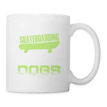 skateboarding liebe hunde - Tasse - Weiß - Rechts