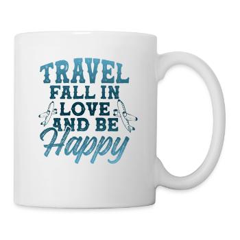 amour voyage être heureux - Mug blanc - blanc - Droite
