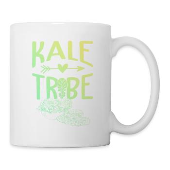 grünkohl kohl vegan - Tasse - Weiß - Rechts