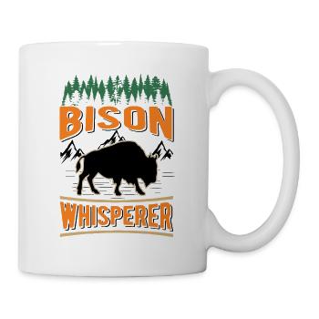 Büffel Flüsterer Bison Whisperer Wasserbüffel - Tasse - Weiß - Rechts