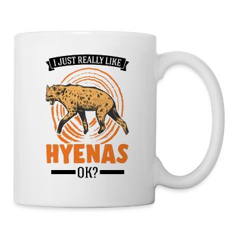 J’aime vraiment Hyenas Earth Wolf Hyena - Mug blanc - blanc - Droite