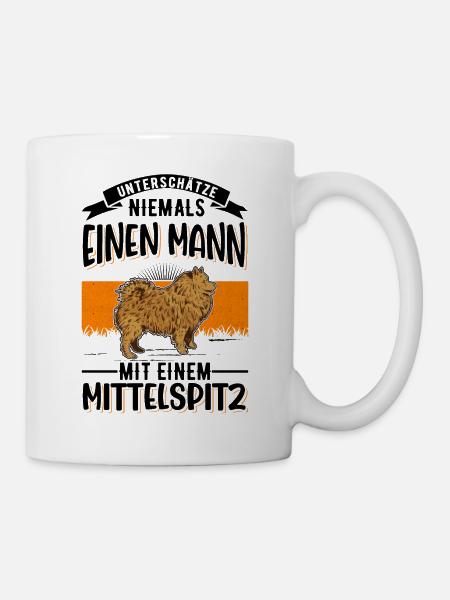 Mittelspitz Mann - Tasse - Weiß