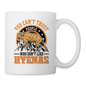 Hyäne Geschenk Erdwolf Hyena - Tasse - Weiß - Rechts