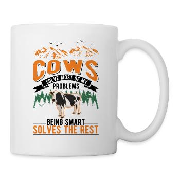 Cow Gift Farmer Cattle Breeder Vaches - Mug blanc - blanc - Droite