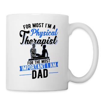 Physiotherapist Father Physiotherapy Papa Physio - Mug - white - Right