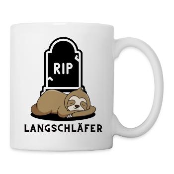 Faultier Langschläfer - Tasse - Weiß - Rechts