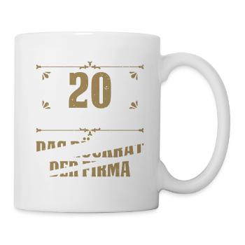 20 Jahre Im Dienst Das Rückrat Der Firma - Tasse - Weiß - Rechts