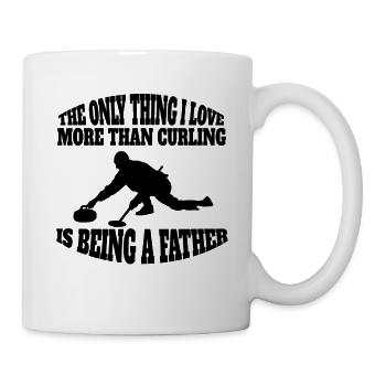 Curling Stone Father Curl Papa Curler Curling Stone - Mug - white - Right