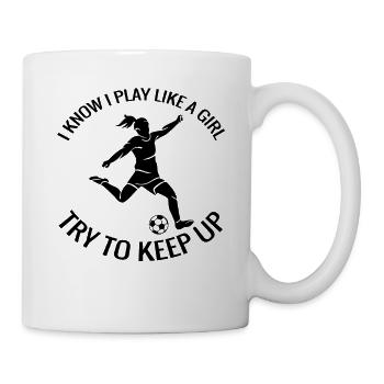 Football Player Woman Football Girl Football Coach - Mug - white - Right