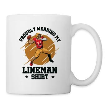 Joueur de ligne de football Fier joueur de vie Sports - Mug blanc - blanc - Droite