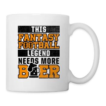 Fantasy Football Legende Bierliebhaber Sport - Tasse - Weiß - Rechts