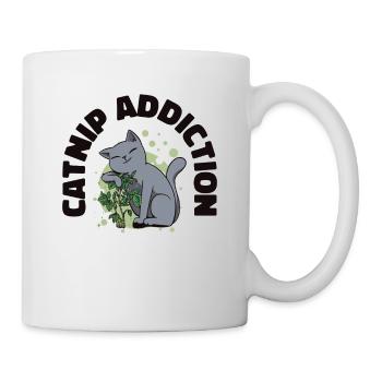 Dépendance à l’herbe à chat Propriétaire de chat Animal de compagnie - Mug blanc - blanc - Droite
