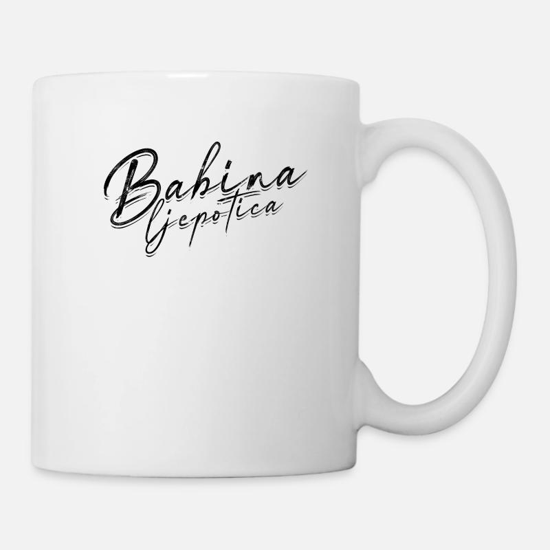 Balkan disant babina ljepotica grand-mère amour - Mug blanc - blanc
