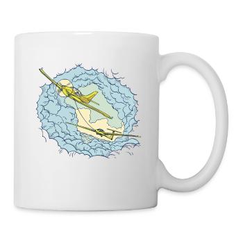 Airplane airplane pilots motive hobby pilots - Mug - white - Right