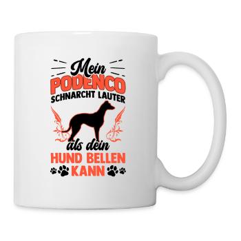 Podenco schnarcht lauter spanischer Podenco - Tasse - Weiß - Rechts