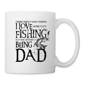 J’aime pêche Pêcheur Hommes design Cadeau pour papa - Mug blanc - blanc - Droite