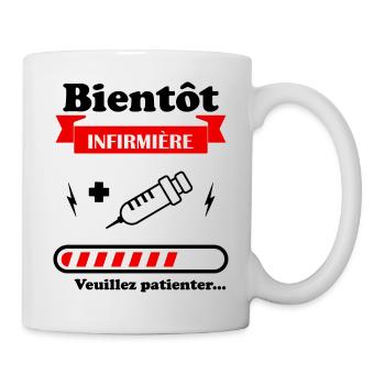 Bientôt infirmière, future infirmière - Mug blanc - blanc - Droite