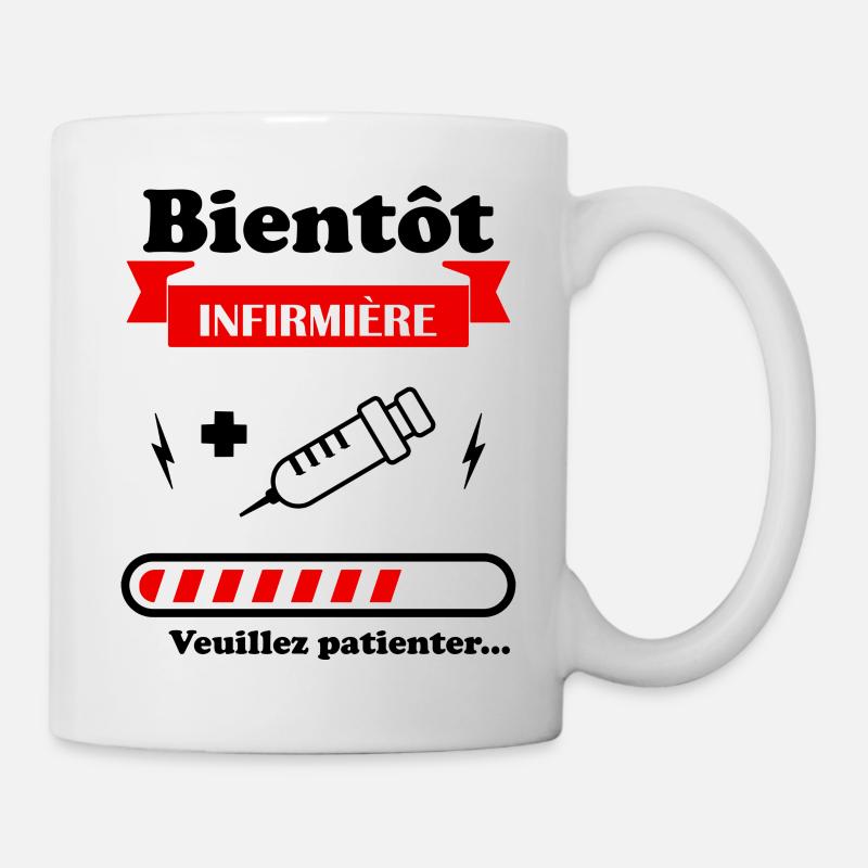 Bientôt infirmière, future infirmière - Mug blanc - blanc