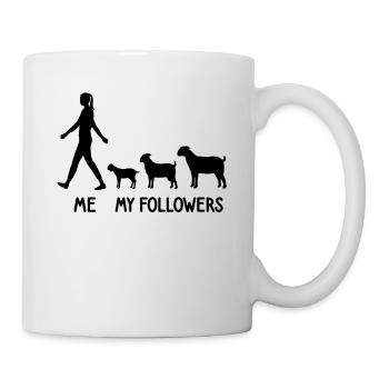 I My Followers Goats Shepherd Breeder Farmer - Mug - white - Right