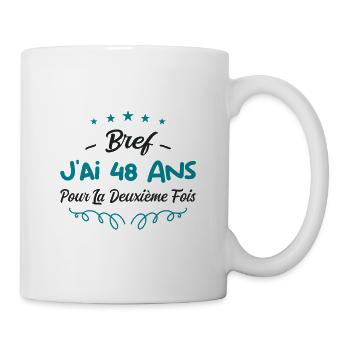 bref j'ai 48 ans - Mug blanc - blanc - Droite