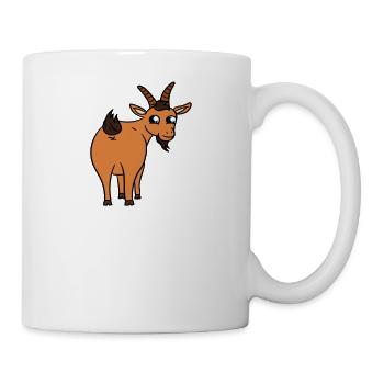 Education is important but my goat is more important - Mug - white - Right