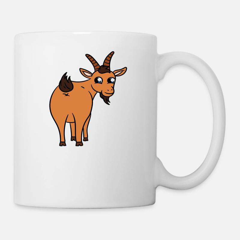 Ziegen Vor Datteln - Tasse - Weiß