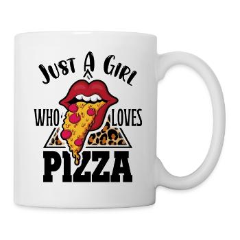 Just A Girl Who Loves Pizza Funny Pizza Fan - Mug - white - Right