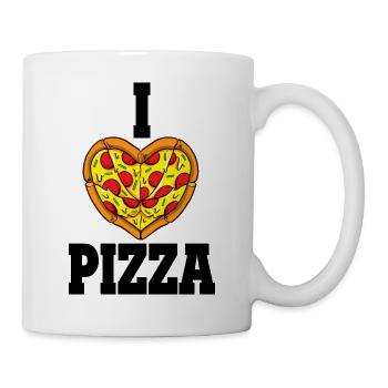 I Love Pizza Retro Funny Pizza Lover Fast Food - Mug - white - Right