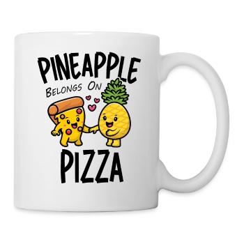 L’ananas appartient à la pizza Drôle de nourriture - Mug blanc - blanc - Droite